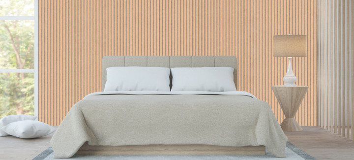Schlafzimmer mit Akustikpaneele